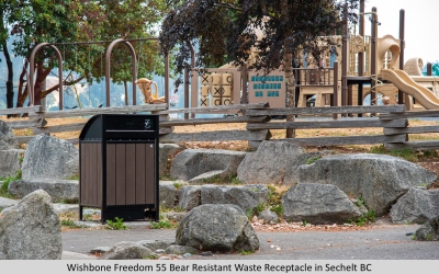 Wishbone Freedom 55 Bear Resistant Waste Receptacle in Sechelt BC